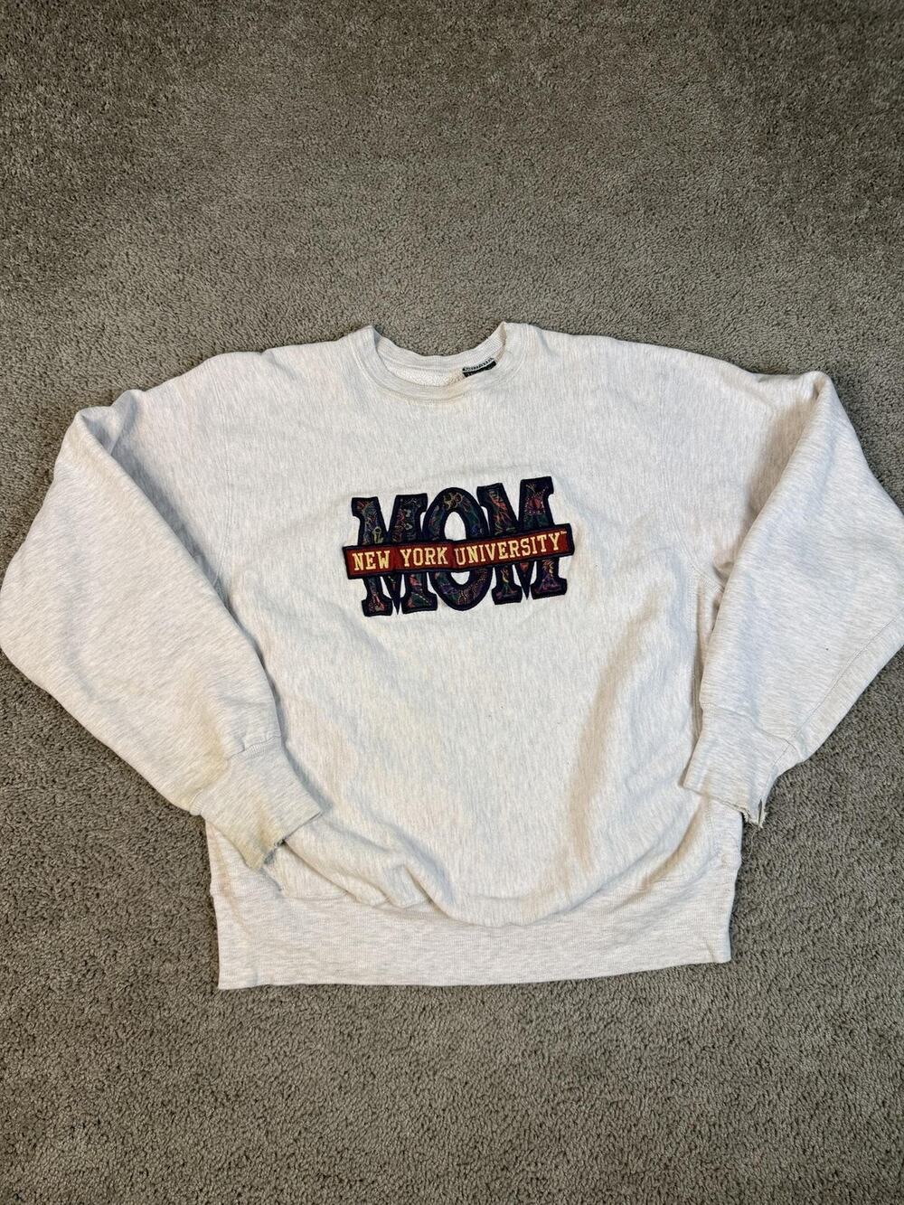 MV Sport Sweatshirt Womens XL Gray Pullover PROWEAVE Fleece MOM New York